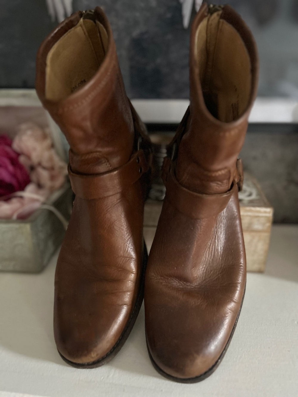 Brown FRYE LEATHER boots 10